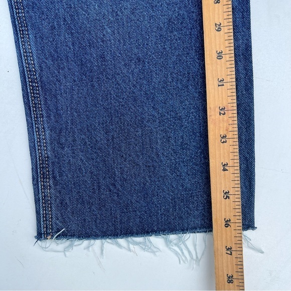 NEW! Old Navy high-rise slouchy crop jean raw hem button front 5-pocket style - Picture 10 of 13